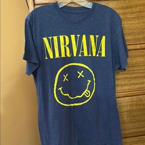 Nirvana Blue and Yellow Graphic T-Shirt
